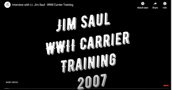 Read more about the article Lt. Jim Saul – WWII Carrier Training